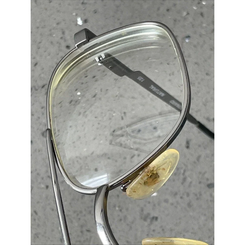 Marchon Leonard Natural Eyeglasses Frames ONLY 53-20-135 metal full rim aviator